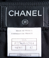Chanel Black Wool Sailor Inspired Pants