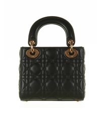 Christian Dior Black Leather Mini 'Lady Dior' Handbag