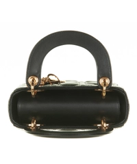 Christian Dior Black Leather Mini 'Lady Dior' Handbag