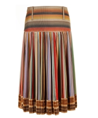 Hermès Multicolor Silk Twill 'Plissé Soleil' Skirt