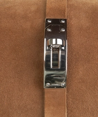 Hermès Suede 'Story' Knee-High Boots - Kelly Buckle