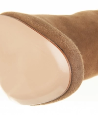 Hermès Suede 'Story' Knee-High Boots - Kelly Buckle
