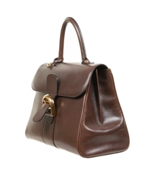Delvaux Brown 'Brillant' MM Handbag