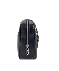 Chanel Mademoiselle Ligne Vertical Quilted Black Leather Camera Bag