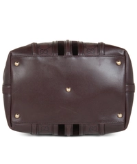 Gucci Dark Brown Guccissima Leather Large Web Treasure Boston Bag