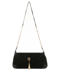 Runway 2000 F/W Gucci Tom Ford Lion Head Black Suède Shoulder Bag