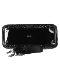 Ermanno Scervino Large Black Patent Leather Shoulder Bag