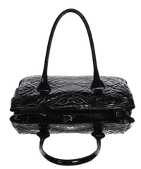 Ermanno Scervino Large Black Patent Leather Shoulder Bag