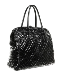Ermanno Scervino Large Black Patent Leather Shoulder Bag