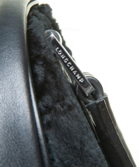 Longchamp 'Cosmos' Black Leather Weekender Bag-Limited Edition