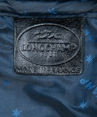 Longchamp 'Cosmos' Black Leather Weekender Bag-Limited Edition