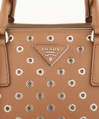 Prada Grommet Medium 'Galleria' Double Zip Tote