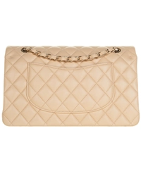 Chanel Beige Medium Double Flap Shoulder Bag