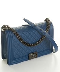 Chanel New Medium Blue Foncé 'Boy' Bag