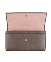 Gucci Taupe / Ballet Pink Swing Leather Continental Wallet