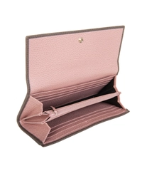 Gucci Taupe / Ballet Pink Swing Leather Continental Wallet