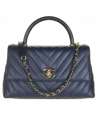 Chanel CC Medium Top Handle Classic Flap Bag