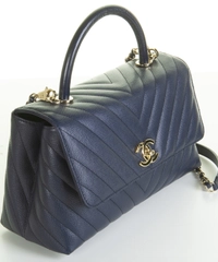 Chanel CC Medium Top Handle Classic Flap Bag