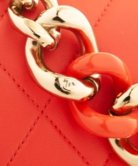 Chanel Red Flap Bag With Large Bi-Color Chain - Cruise Collection 2019