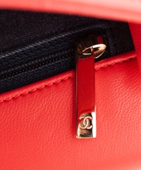 Chanel Red Flap Bag With Large Bi-Color Chain - Cruise Collection 2019