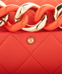 Chanel Red Flap Bag With Large Bi-Color Chain - Cruise Collection 2019
