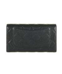 Chanel Classic Continental Long Flap Wallet Black Caviar with Gold Hardware