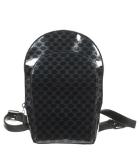 Céline 'Macadam' Patent Black Leather Backpack