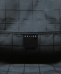 Céline 'Macadam' Patent Black Leather Backpack