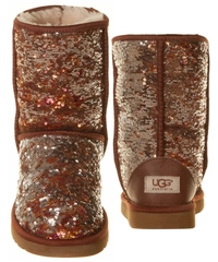 Ugg Classic Brown Short Sequin Boot