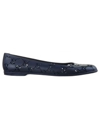 Gucci Blue GG Logo Water Ballerina Flats