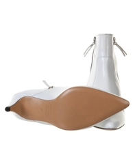 Isabel Marant White 'Deby' Patent Leather Ankle Boots