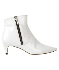 Isabel Marant White 'Deby' Patent Leather Ankle Boots