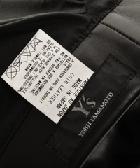 Yohji Yamamoto Black Leather Cap