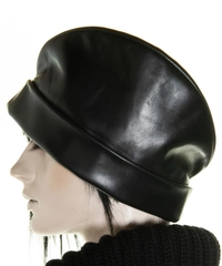 Yohji Yamamoto Black Leather Cap