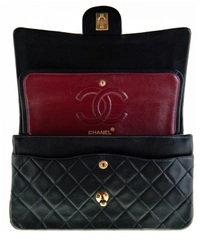 Chanel Black Medium Double Flap Shoulder Bag