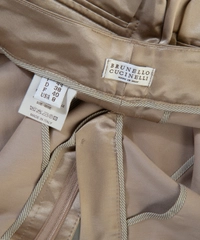 Brunello Cucinelli Silk Cropped Straight-Leg Pants