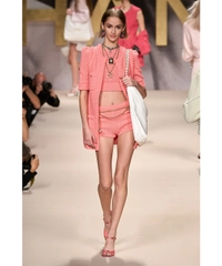 Chanel Spring 2023 Ready to Wear Hot Pink Sleeveless Cardigan