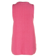 Chanel Spring 2023 Ready to Wear Hot Pink Sleeveless Cardigan