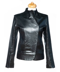 Costume National Black Leather Jacket