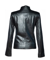 Costume National Black Leather Jacket