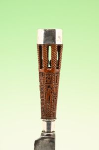 A Dutch beautifully carved palmwood knife. - image 2