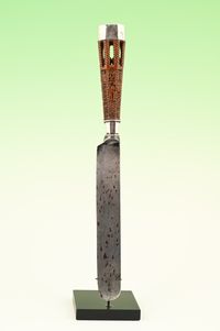 A Dutch beautifully carved palmwood knife. - image 1