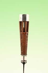 A Dutch beautifully carved palmwood knife. - image 5