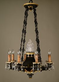 A bronze Empire style chandelier - image 2