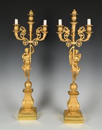 A pair of large ormolu Empire candelabras - image 8