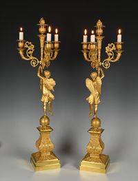 A pair of large ormolu Empire candelabras - image 2