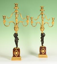 Een stel Directoire kandelaars - afbeelding 1