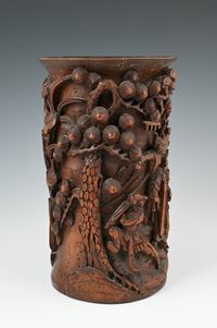 A Chinese bamboo brush pot - image 4