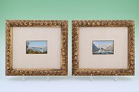 Een paar Grand Tour gouaches - afbeelding 1