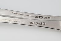 Two large silver serving spoons - image 5